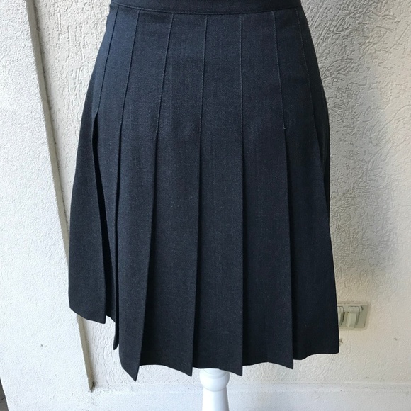 Vintage Laura Ashley Wool Pleated Skirt - Picture 7 of 8